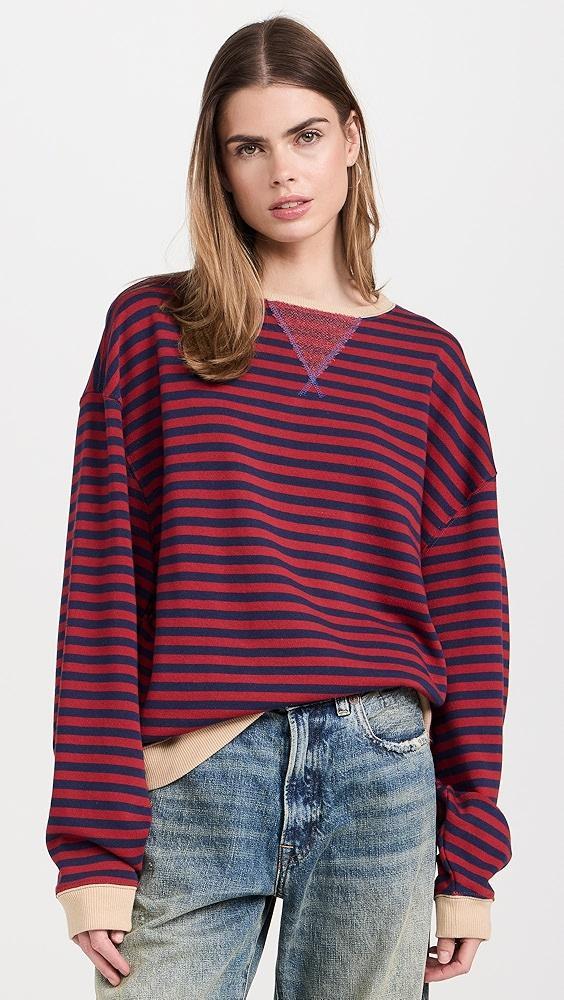 Free People Classic Striped Crew Sweatshirt | Shopbop Product Image