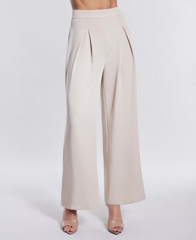 Bcbg New York Womens Pleated Twill Wide-Leg Pants Product Image