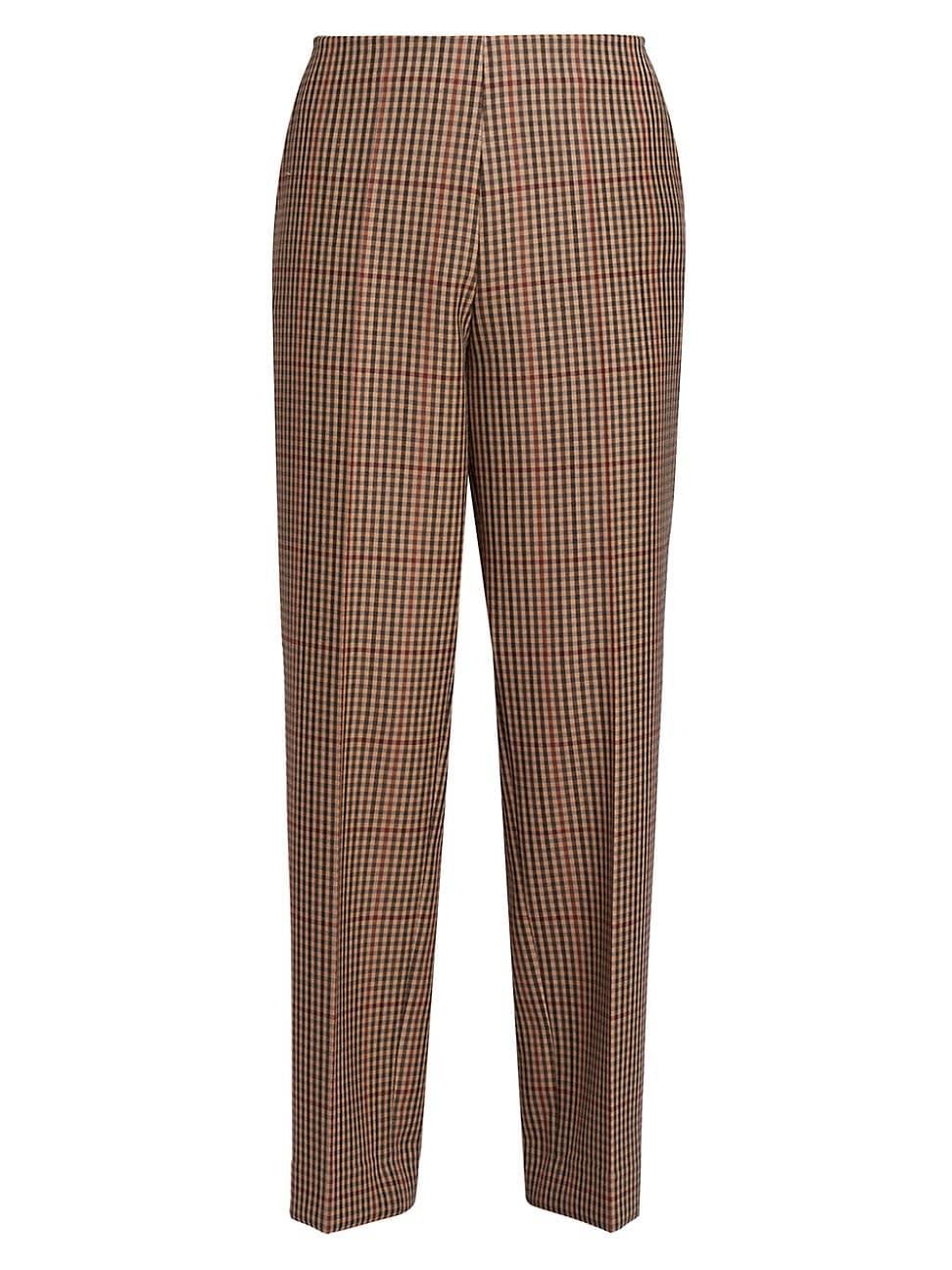 Womens Prati Plaid Wool Pants product image