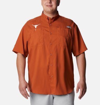 Columbia Men's Collegiate PFG Tamiami Short Sleeve Shirt - Big - Texas- Product Image