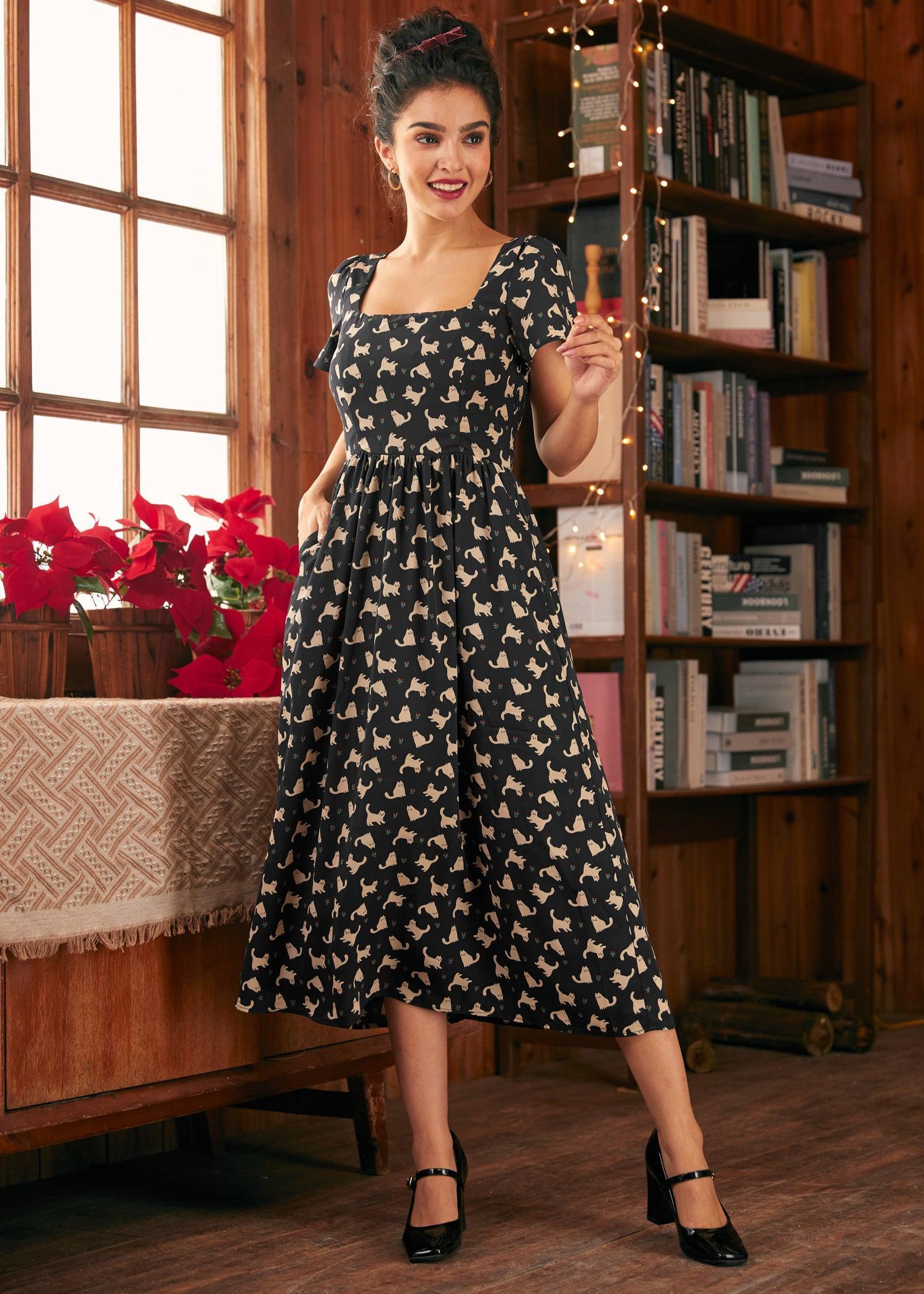 Timeless Tapestry Square Neck Dress Product Image