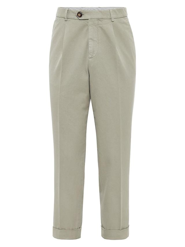 Mens Leisure Fit Trousers in Twisted Cotton Gabardine Product Image