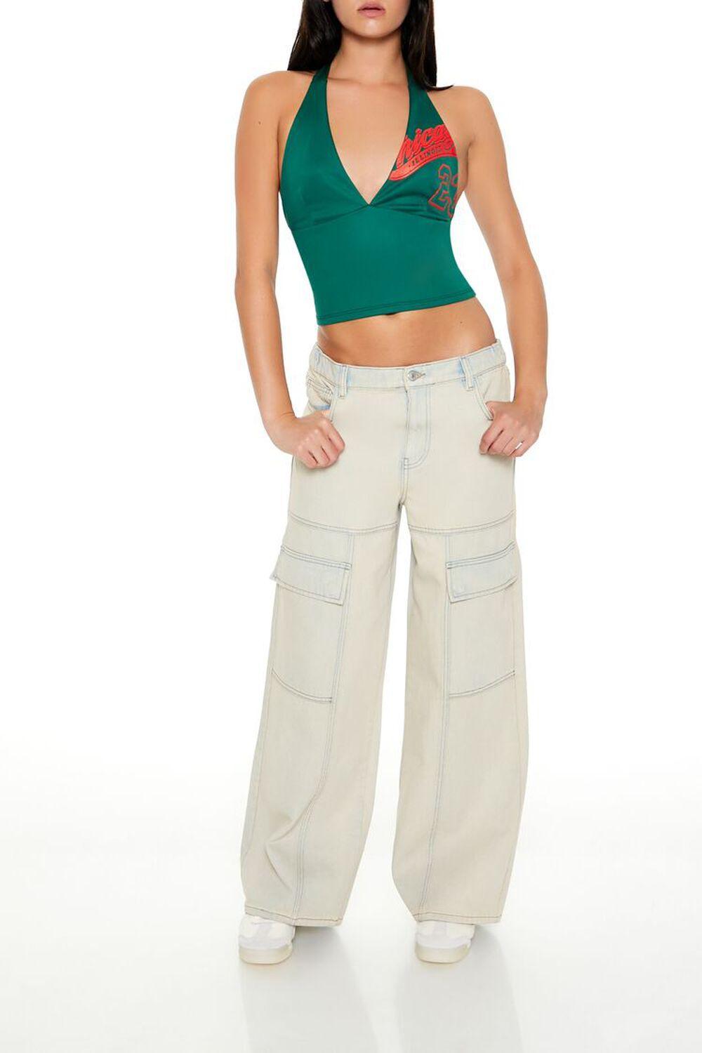 Chicago Graphic Cropped Halter Top | Forever 21 Product Image