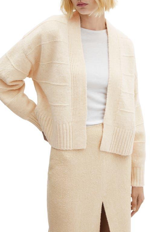 MANGO Decorative Seam Open Front Cardigan Product Image