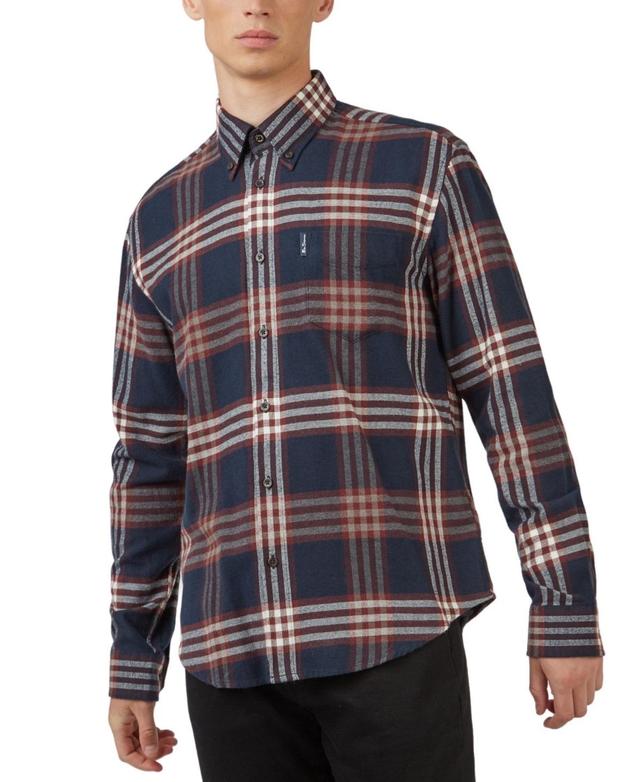 Ben Sherman Mens Brushed Check-Print Shirt Product Image