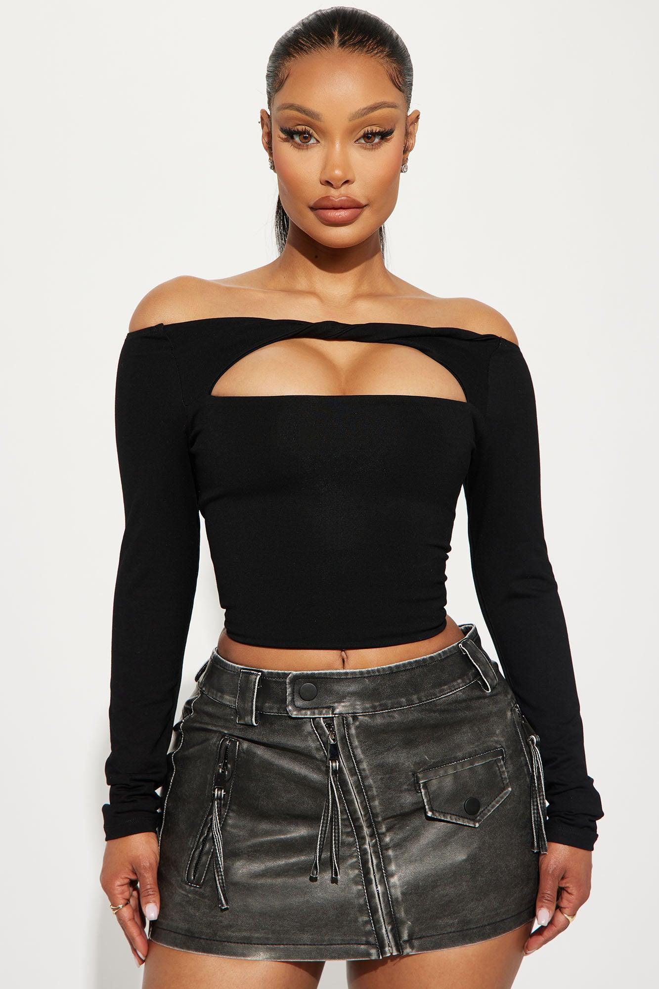 Fool For Love Off Shoulder Top - Black Product Image