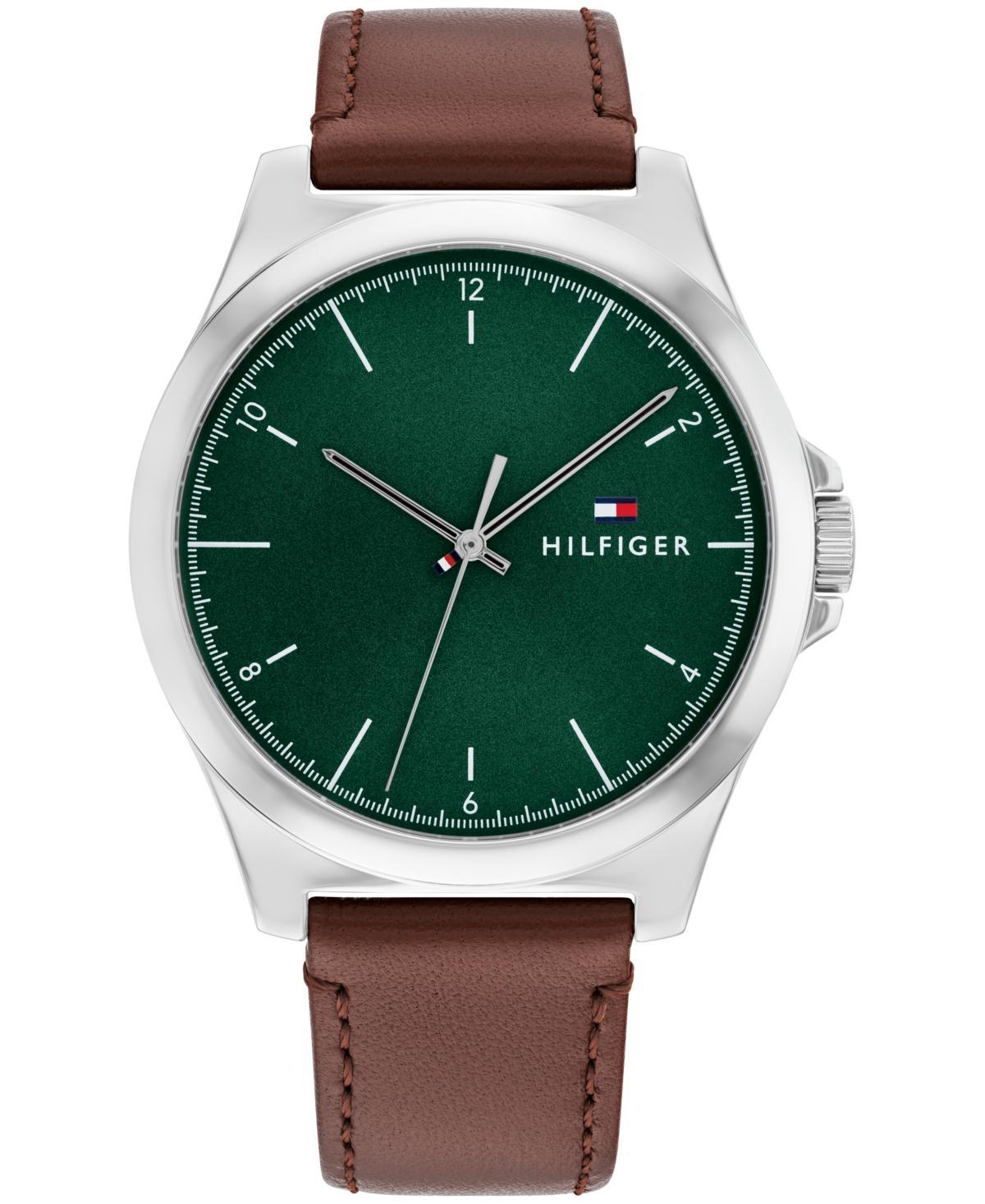 Tommy Hilfiger Mens Quartz Brown Leather Watch 43mm Product Image