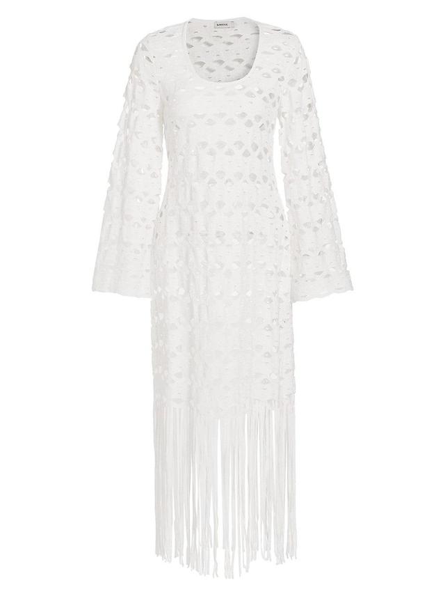 Womens Pierce Cotton Fringe Cover-Up Product Image