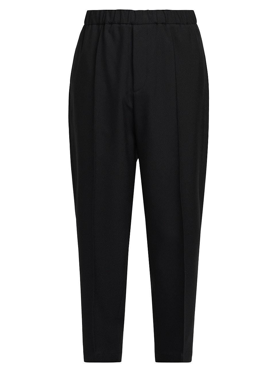 Jil Sander Relaxed Fit Elastic Waist Tapered Leg Ankle Trousers Product Image