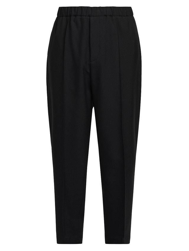 Jil Sander Relaxed Fit Elastic Waist Tapered Leg Ankle Trousers Product Image