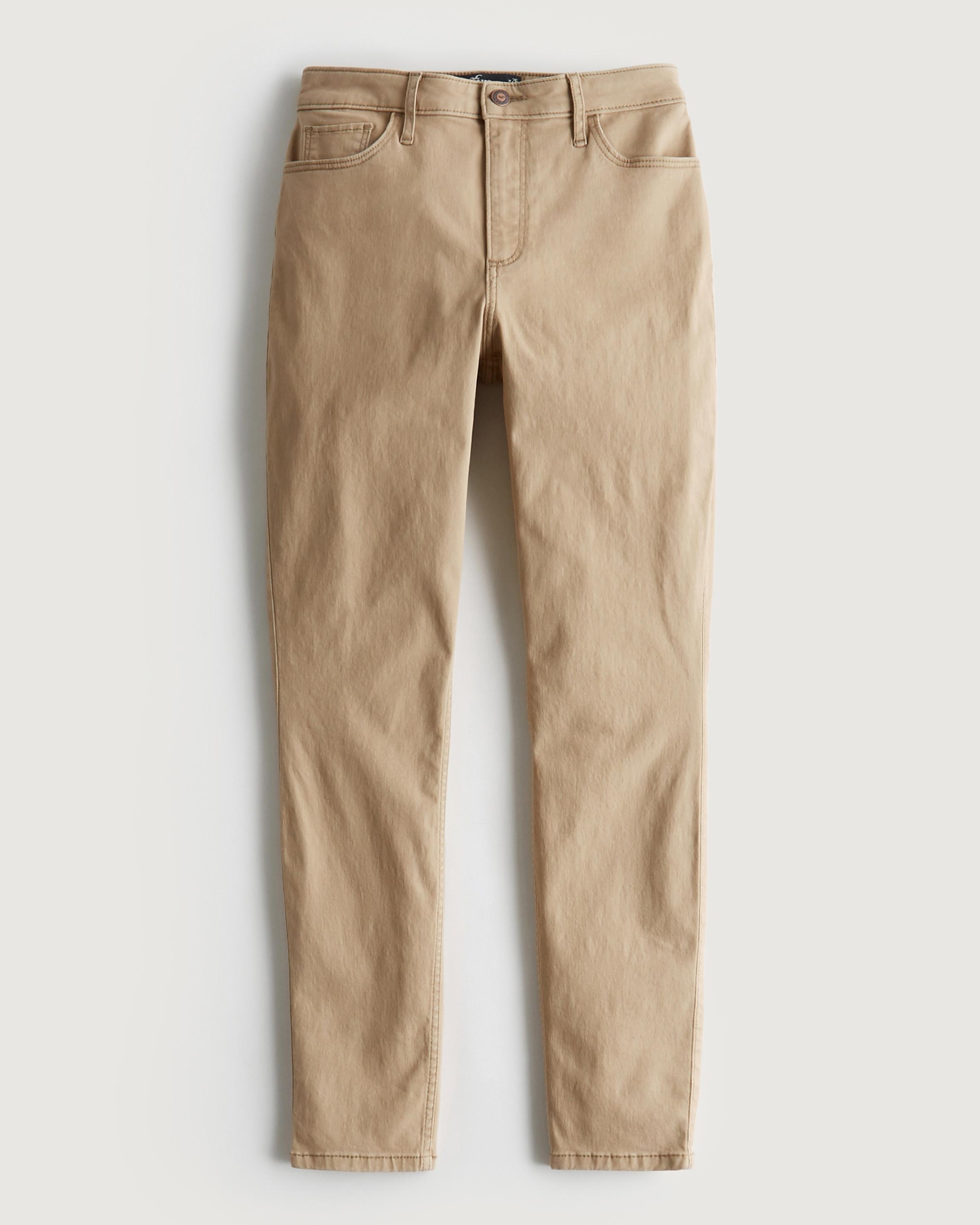 Curvy High-Rise Khaki Super Skinny Pants Product Image