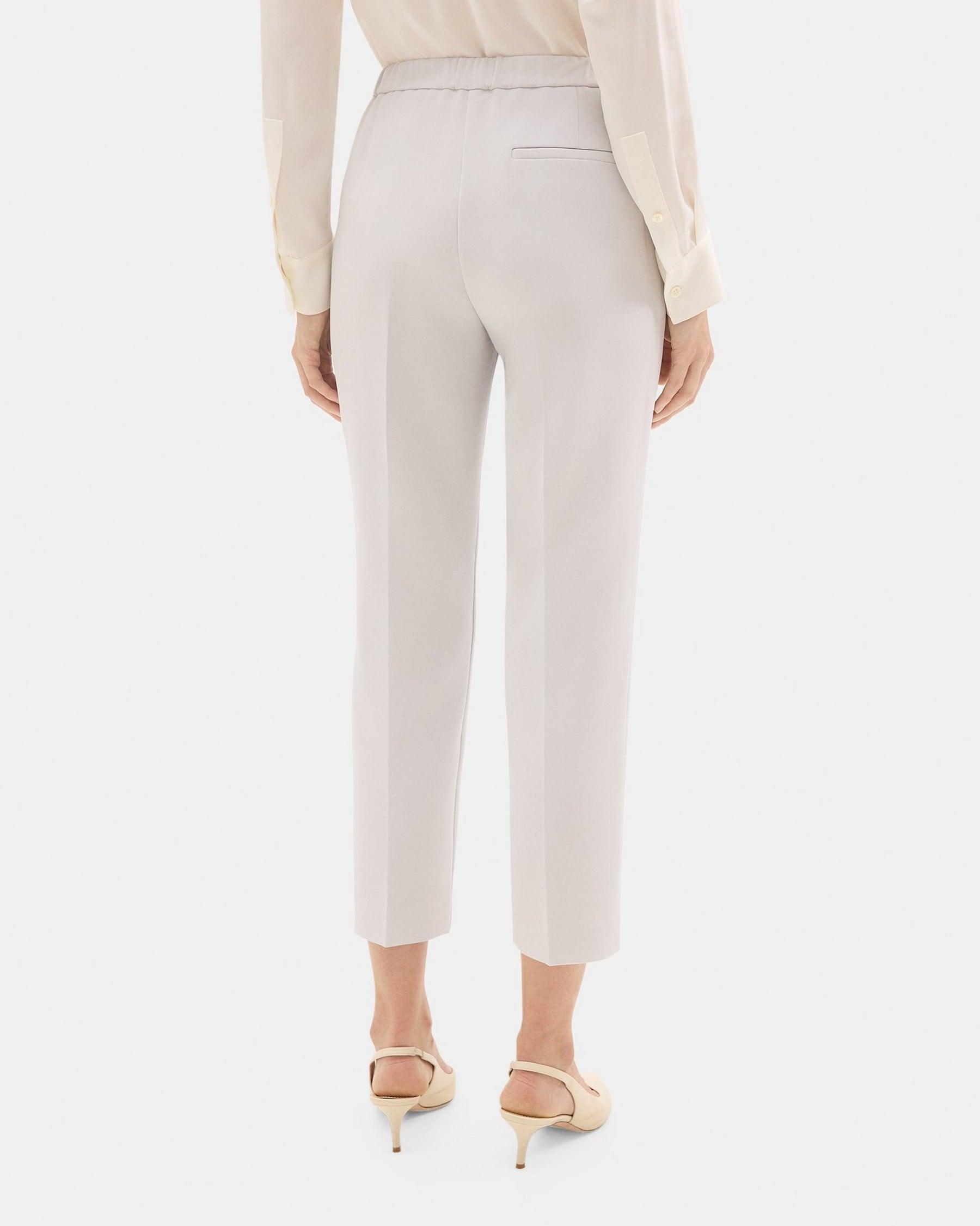 Cropped Slim Pull-On Pant in Crepe Product Image