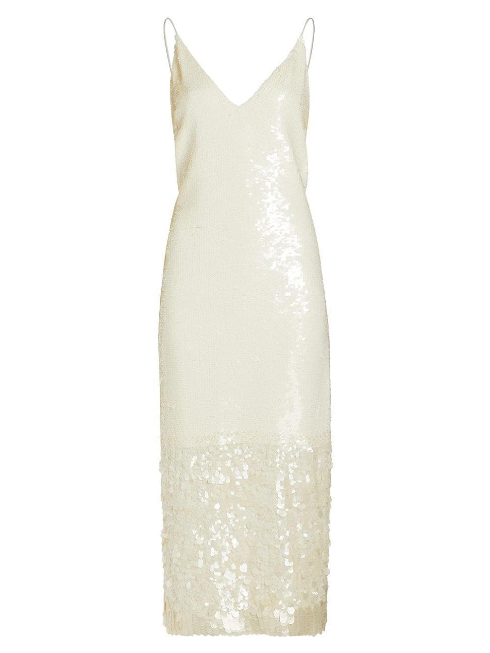 Womens Perla Iridescent Sequined Midi-Dress Product Image