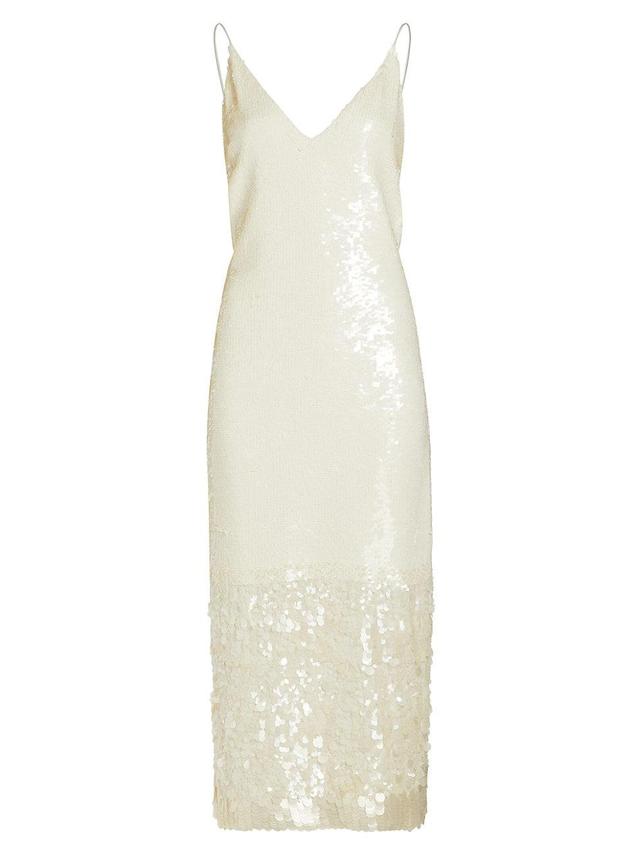 Womens Perla Iridescent Sequined Midi-Dress Product Image