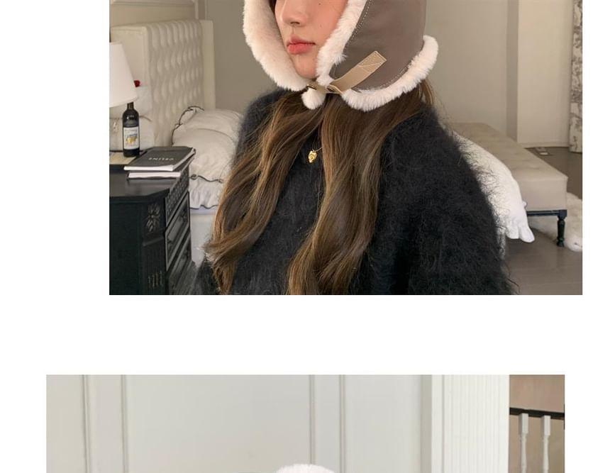 Star Embroidered Faux Fur Trapper Hat Product Image