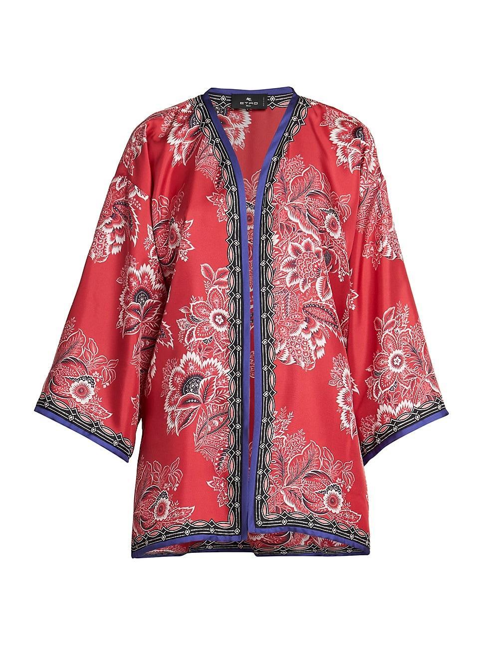 Womens Silk Bandana Cardigan Product Image