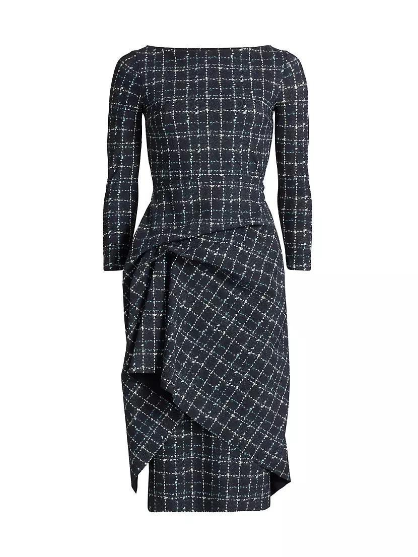 Alula Check Knotted Sheath Dress Product Image