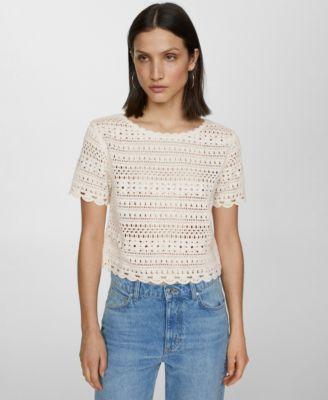 Women's Openwork Details Knitted Jumper Product Image