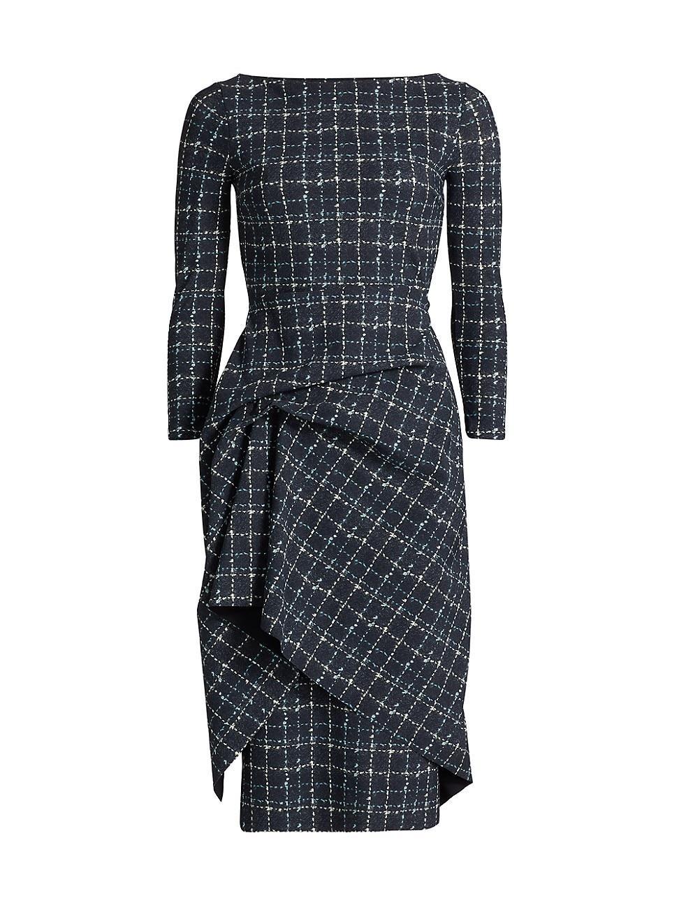 Womens Alula Check Knotted Sheath Dress Product Image