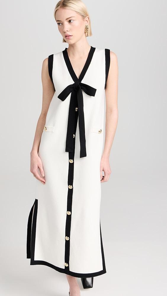 English Factory Knit Midi Dress With Ribbon Tie | Shopbop Product Image