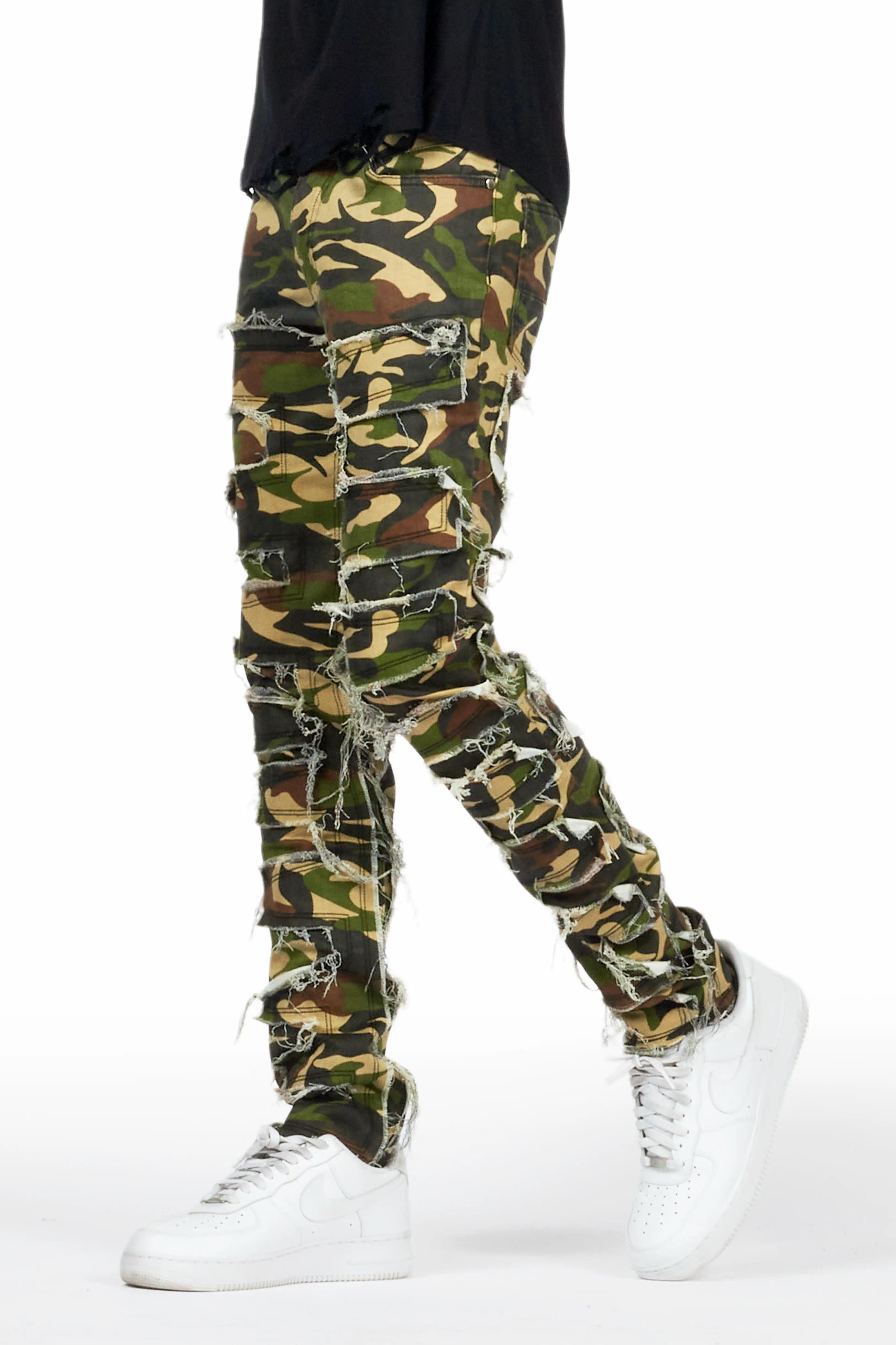 Shake Faded Camo Slim Fit Jean Male Product Image