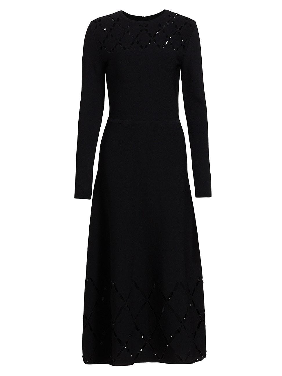 Womens Slash Diamond Pattern Midi-Dress Product Image