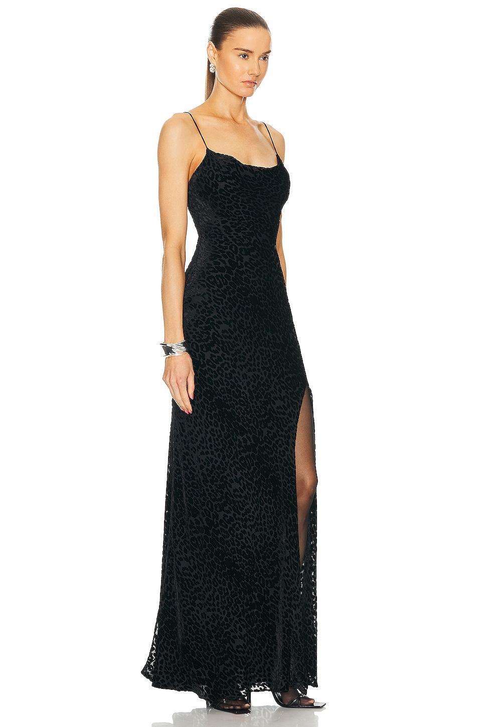 NICHOLAS Ariel Asymmetrical Cowl Gown Black. (also in ). Product Image