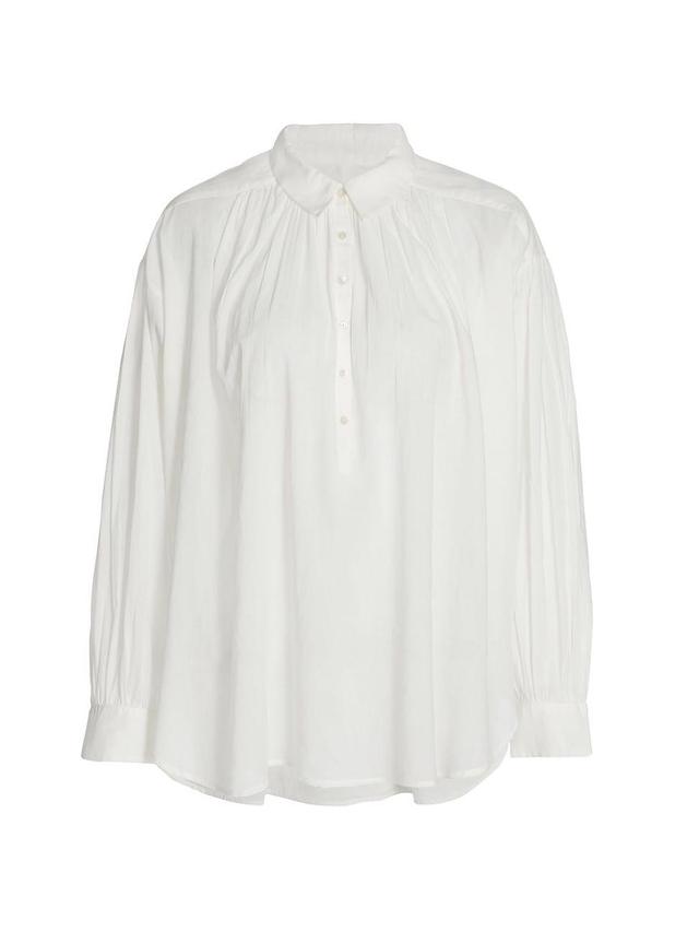 Nili Lotan Miles Popover Cotton Shirt Product Image