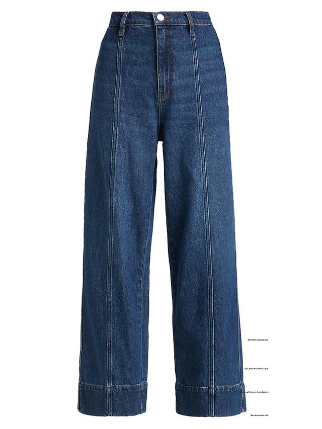 Womens Seamed Wide-Leg Jeans Product Image