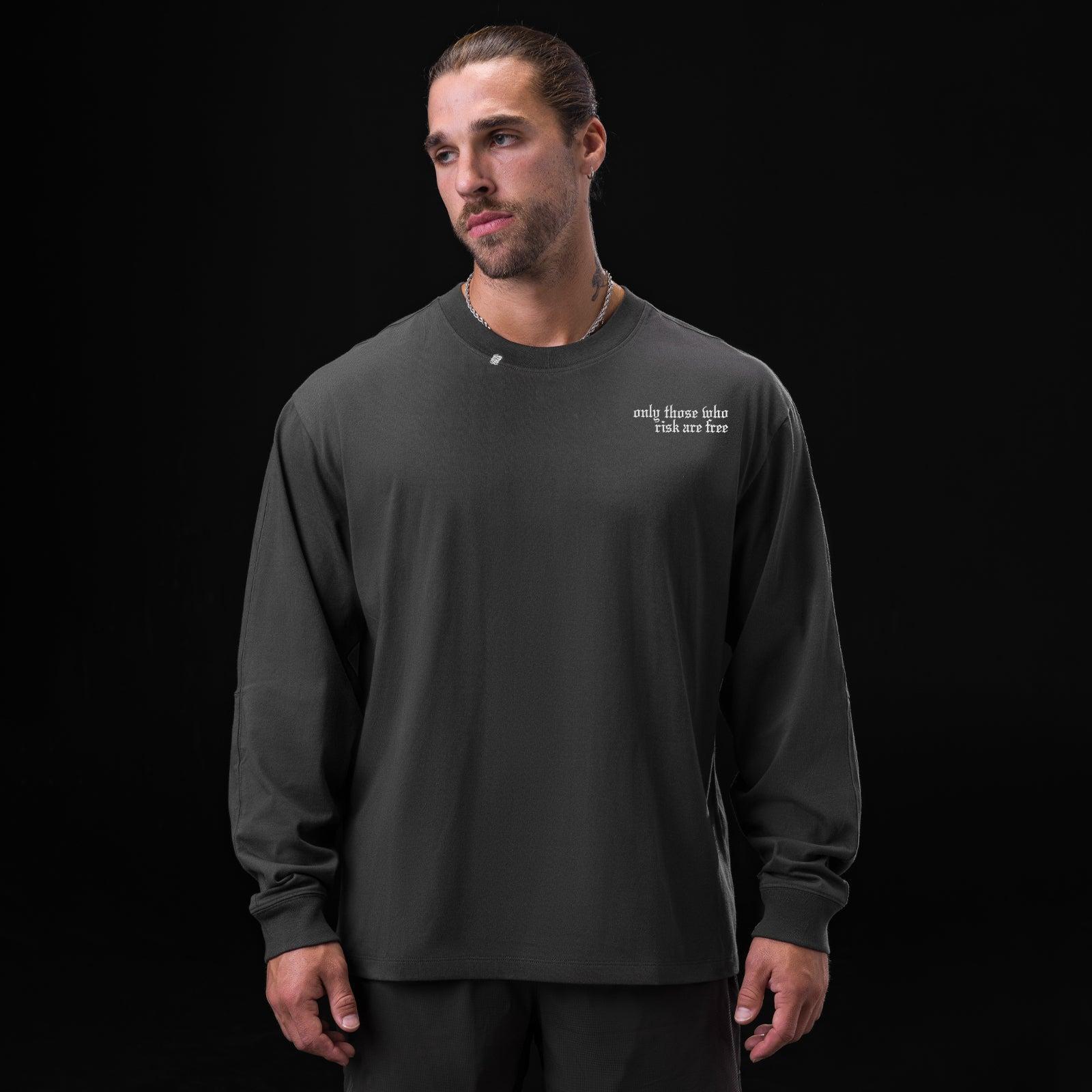 0851. Tech Essential™ Relaxed Long Sleeve  -  Space Grey "Brush Wings/ASRV" Product Image