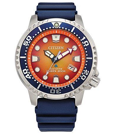 Citizen Mens Promaster Dive Three Hand Blue Strap Watch Product Image