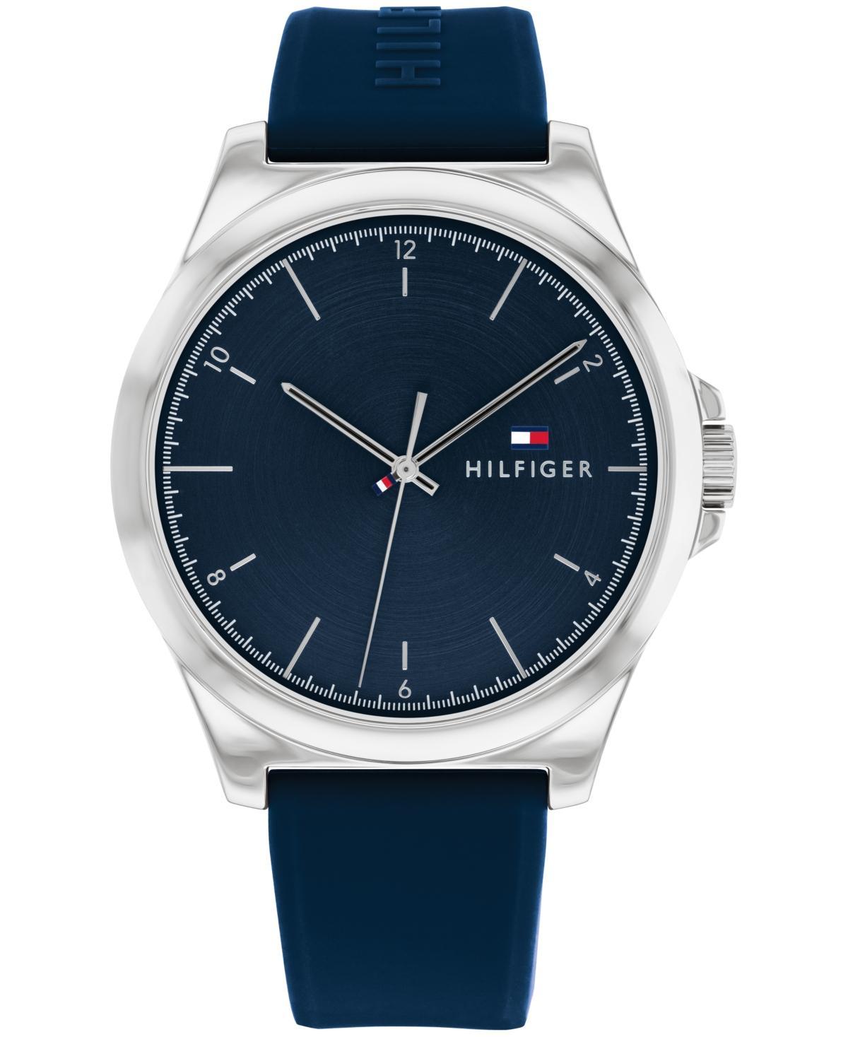 Tommy Hilfiger Mens Quartz Blue Silicone Watch 42mm Product Image