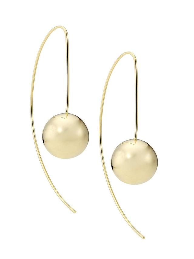 Womens 14K Yellow Gold Spherical Drop Earrings Product Image