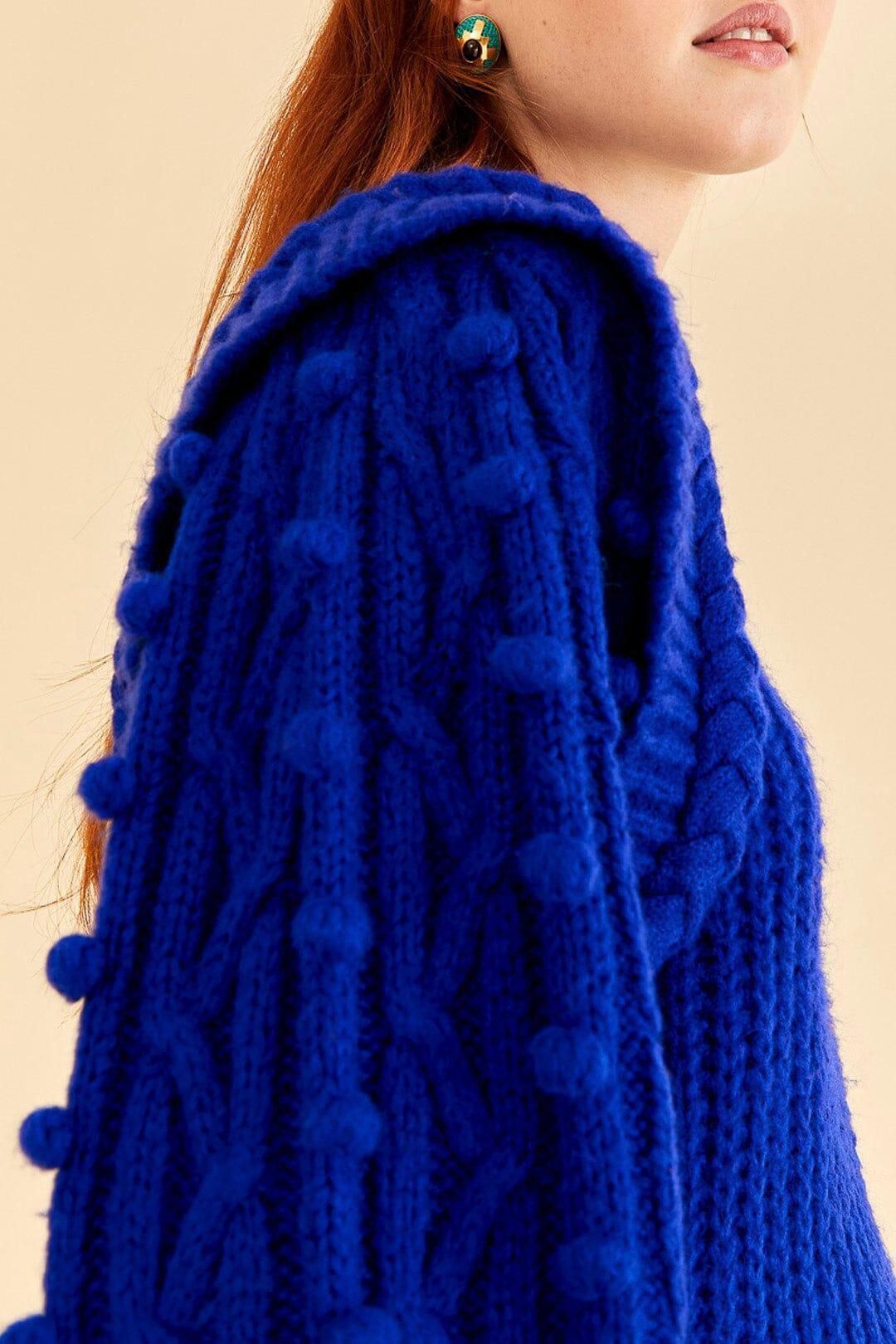 Blue Braided Sweater Product Image