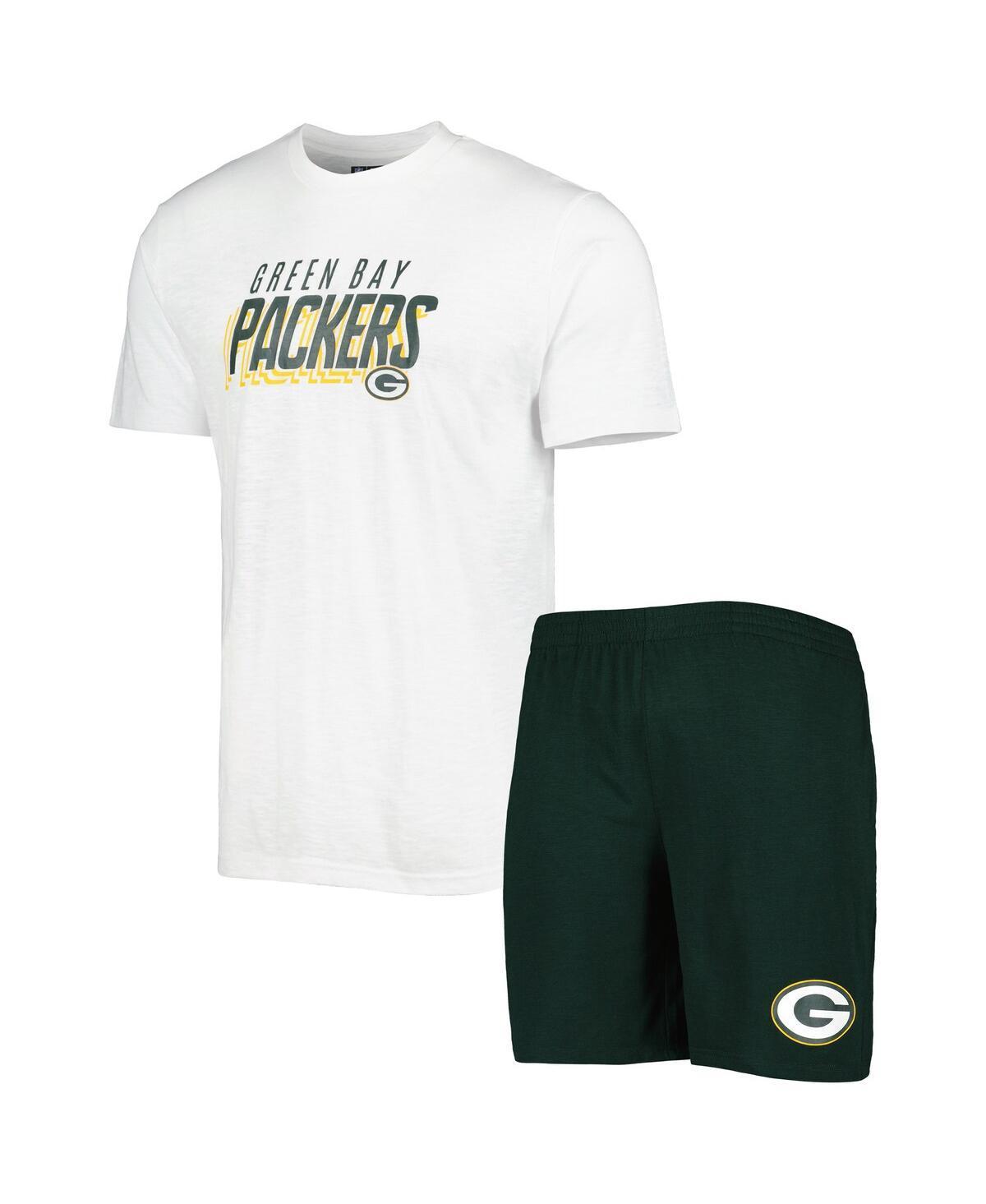 Mens Concepts Sport Green Green Bay Packers Downfield T-shirt and Shorts Sleep Set - Green Product Image