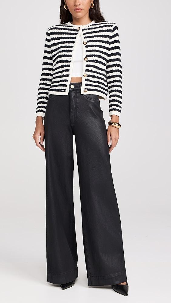 DL1961 Hepburn Wide Leg High Rise Coated Jeans | Shopbop Product Image