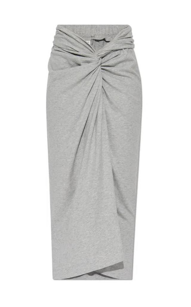 DRIES VAN NOTEN High Waist Draped Skirt In Grey Product Image