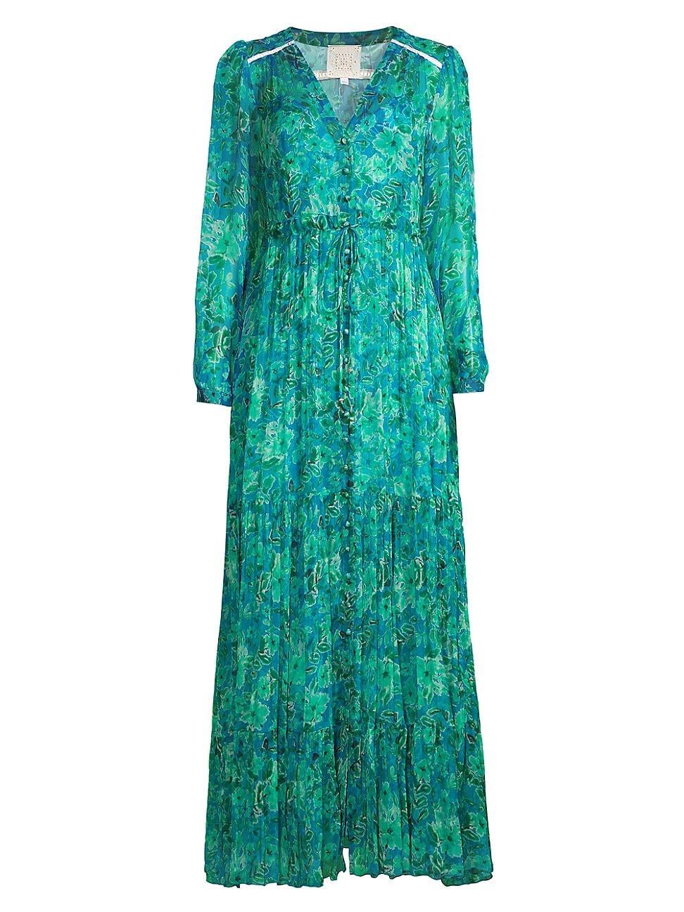 Womens Raquel Floral Silk Maxi Dress Product Image