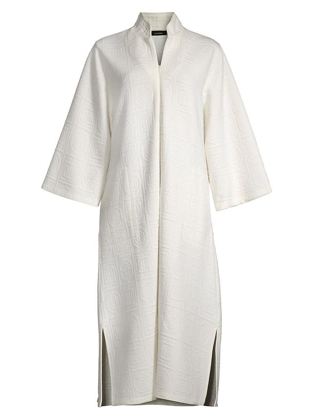 Natori Quilted Infinity Zip Caftan (Cream) Women's Robe Product Image