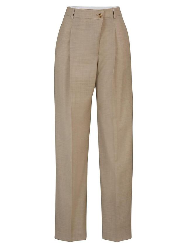 Womens Straight-Fit Regular-Rise Trousers Product Image