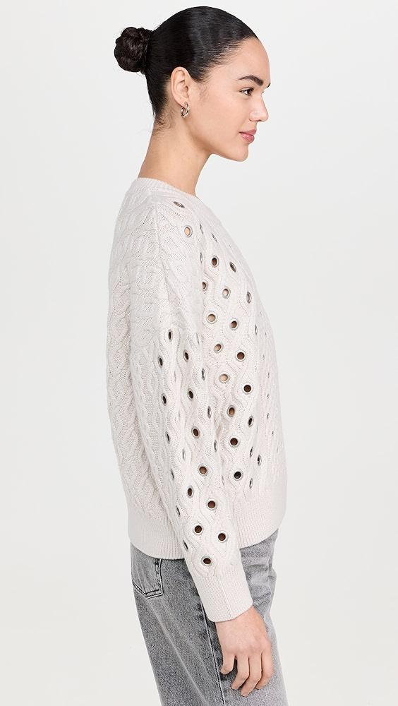 rag & bone Kat Grommet Cable Crew Pullover | Shopbop Product Image