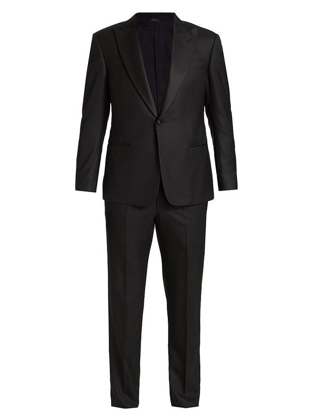 Men's Wool Satin-Lapel Two-Piece Tuxedo Set Product Image