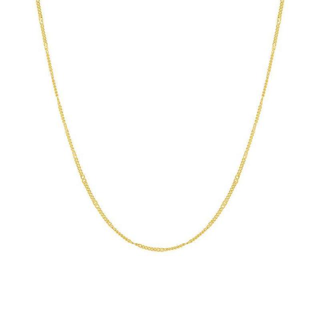 PRIMROSE 18k Gold Over Silver Diamond Cut Curb Chain Necklace, Womens Yellow Gold Tone Product Image