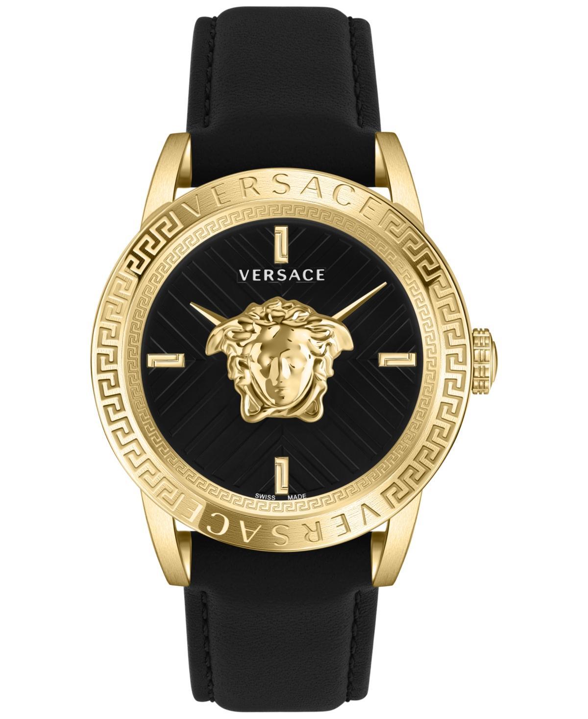 Versace Mens V-Code Quartz Analog Gold Stainless Steel Bracelet Watch Product Image