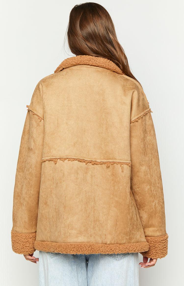 Willow Brown Suede Fur Jacket Product Image