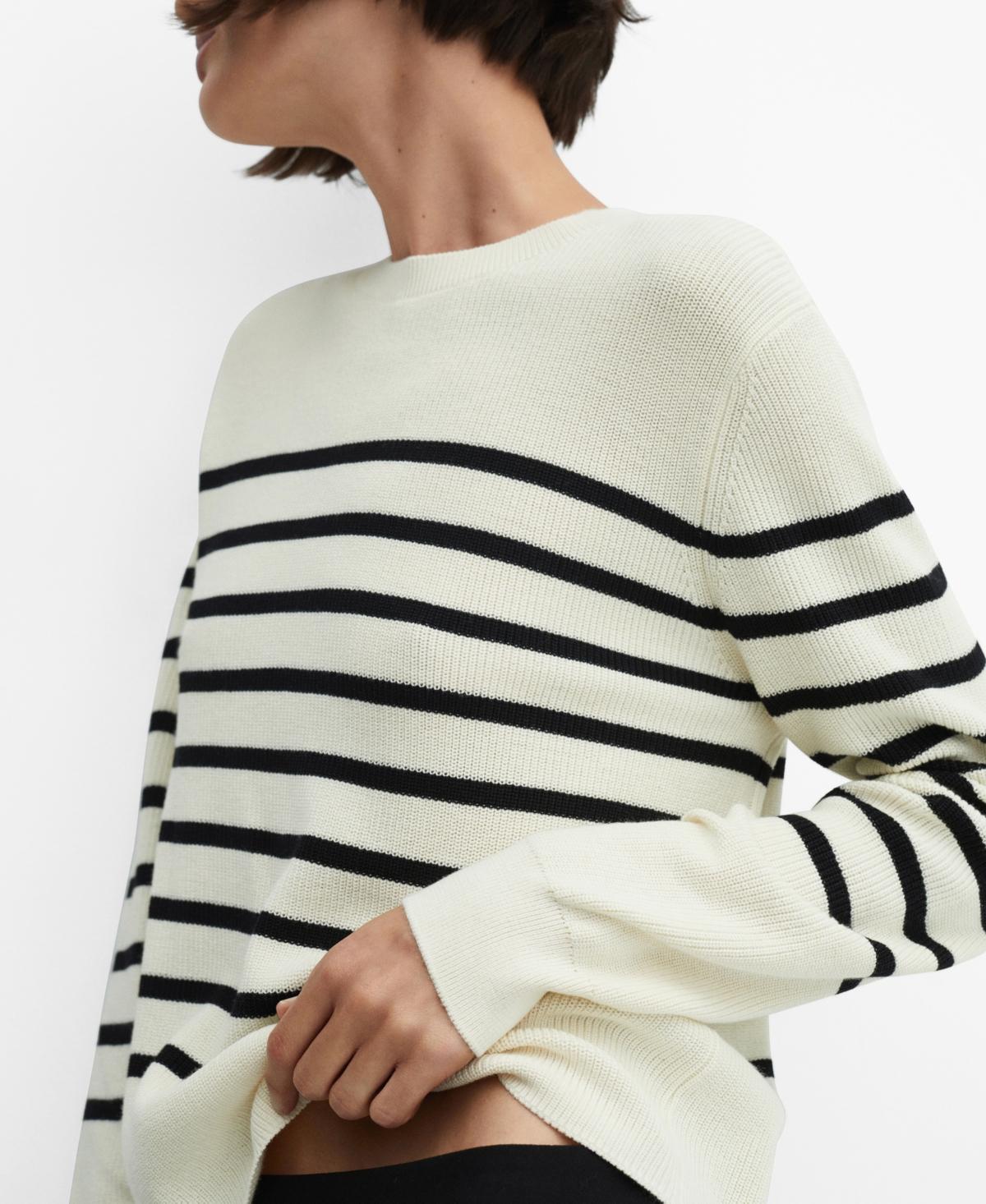 Mango Womens Round Neck Knit Sweater Product Image