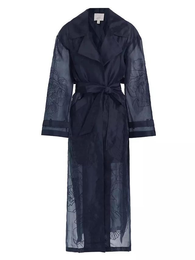 Jayla Embroidered Organza Trench Coat Product Image