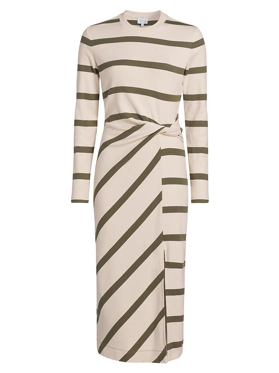 Womens Cody Striped Twist Midi-Dress Product Image