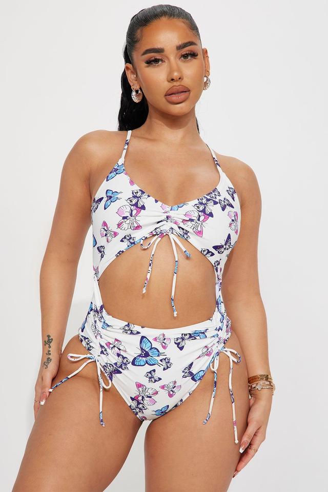 Emery Cut Out 1 Piece Swimsuit - White Product Image