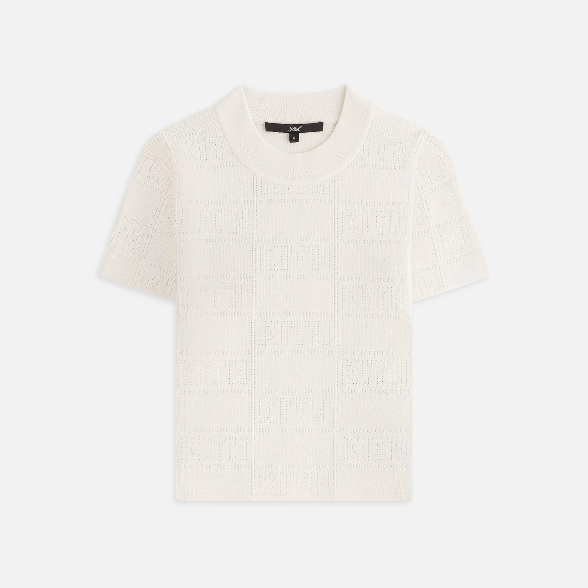 Kith Women Arys Monogram Pointelle Tee - Muslin Female product image